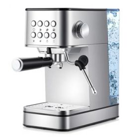 Professional Espresso Maker - 360Â° Steam Wand, Automatic Cup Warmer, Low-Noise Operation