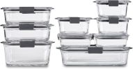 Food Storage Containers, Assorted Sizes, Set of 9, BPA-Free, Leak-Proof, Clear