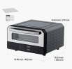 Pizza Oven-12-inch Electric Pizza Oven with Pizza Stone, 750°F (350°C) Maximum Temperature, 1700W Power, 360° Air Circulation