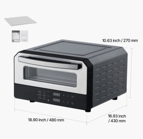 Pizza Oven-12-inch Electric Pizza Oven with Pizza Stone, 750°F (350°C) Maximum Temperature, 1700W Power, 360° Air Circulation