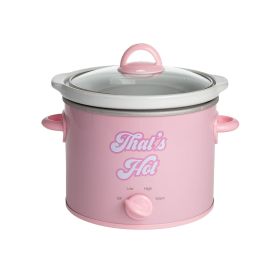 3.5QT Portable Manual Slow Cooker with Dishwasher-Safe Pot, Pink