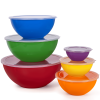 Mixing Bowls with Lids Set, 12 Piece Plastic Mixing Bowls Set, Nesting Mixing Bowl for Space Saving Storage, Ideal for Cooking, Baking
