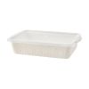 9" x 13" Vintage Lace Ceramic Casserole Baking Dish with Polypropylene Lid, Linen