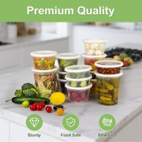 60 Sets (120-Piece) Deli Containers with Lids 16 oz, Leak-Proof & BPA Free Airtight Takeout Plastic Food Storage Containers for Soup