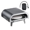 Outdoor Pizza Oven, 12 in Propane Gas Pizza Maker, Portable Pizza-Cooker with Electric Rotation, Thickened Pizza-Stone, Carry Bag