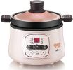 Bear DSG-B08K1 Infant Mini Ceramic Linner Slow Cooker, Congee&Soup Mode for Infant, Baby and Child, Pink, 0.8L
