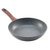 Frying Pan Skillet, Aluminum Egg Fry Pans, 3 Piece Set (9.5, 11, 12 in), Nonsitck Heavy-Duty Skillets with Heat-Resistant Handle