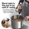 2-Speed Immersion Hand Blender for Kitchen with Blending Wand Whisk, Black