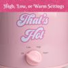 3.5QT Portable Manual Slow Cooker with Dishwasher-Safe Pot, Pink
