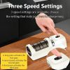 Rechargeable Electric Knife Sharpener with 2-Stage Diamond Abrasives, Portable Home Use Knife Sharpener Electric for Kitchen, Fruit