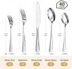 40-Piece Silverware Set for 8, 18/10 Stainless Steel Flatware Set, Heavy Duty Mirror Polished Cutlery SeT