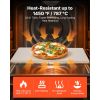 Pizza Stone, 20 x 14 x 0.6 in Rectangular Cordierite Pizza Stone, 1450Fahrenheit Heat-Resistant Cook Stone, Extra Large Baking-Stone with Metal Peel