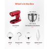 Stand Mixer, 3 QT Electric Kitchen Mixer, 300W Dough-Mixer, 10 Speeds Tilt-head Food-Mixer with Stainless Steel Bowl, Dough Hook, Whisk, Beater