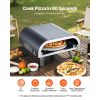 Outdoor Pizza Oven, 12 in Propane Gas Pizza Maker, Portable Pizza-Cooker with Electric Rotation, Thickened Pizza-Stone, Carry Bag