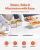 Ceramic Baking Dish, 7" x 11", Bakeware Set of 2, Rectangular Casserole Dish Set, Baking Pans with Handles, Oven Secure, Lasagna Pans Deep for Cooking