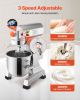 Commercial Food Mixer 20Qt 750W 3 Speeds Adjustable 105 180 and 408 RPM Food Processor Heavy Duty with Stainless Steel Bowl Dough Hooks Whisk Beater f