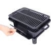 Camping Stove Oval Cast Iron Grill Outdoor, Portable Charcoal Grill and Tabletop Cast Iron Skillet - 100% Cast Iron, Durable, Small Charcoal Grill