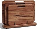 Wooden Cutting Boards for Kitchen, Double-Sided Cutting Board with Handle, Heavy Duty Solid Walnut Wood Cutting Board Set with Stand