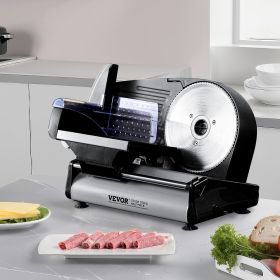 Meat Slicer 180W 7.5" Electric Deli Food Slicer for Frozen Meat Bread Cheese (Option: silver)