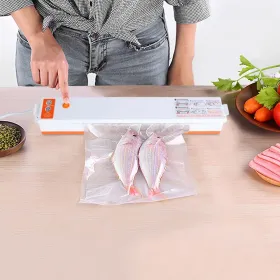 Dry And Wet Electric Vacuum Sealer Machine Household Automatic Food Vacuum Sealer Quick Sealing System Machine (Option: White)