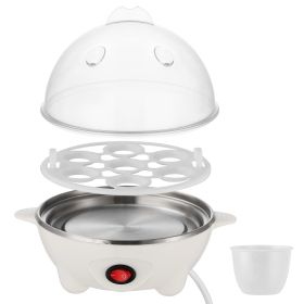 Electric Egg Cooker 7-Capacity BPA-Free Hard-Boiled Egg Maker w/ Auto-Off Measuring Cup for Hard Boiled Steamed Vegetables Seafood Dumplings (Option: EggCooke)