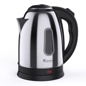 Electric Kettle Water Boiler, 1.8L Electric Tea Coffee Kettle Hot Water Boiler Auto Shut-Off & Boil Dry Protection (Option: silver)