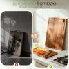 Deep-Carbonized Bamboo Cutting Boards for Kitchen with Wood Storage Stand
