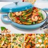 Enameled Cast Iron Dutch Oven, 3.8 Quart Dutch Oven Pot with Lid, Non Stick Cast Iron Pot, Round Oven Safe up to 500°F, Use for Marinate, Cook