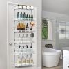 10LBS Loading 6-Tier Over the Door Pantry Organizer, Large Metal Door Spice Rack